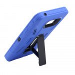 Wholesale Samsung Galaxy Note 5 Armor Hybrid Stand Case (Blue)